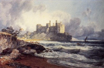 Château de Conway romantique Turner Peinture à l'huile